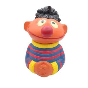 Vintage Ernie 12" Cookie Jar Muppets 1973 Sesame Street Jim Henson Ceramic